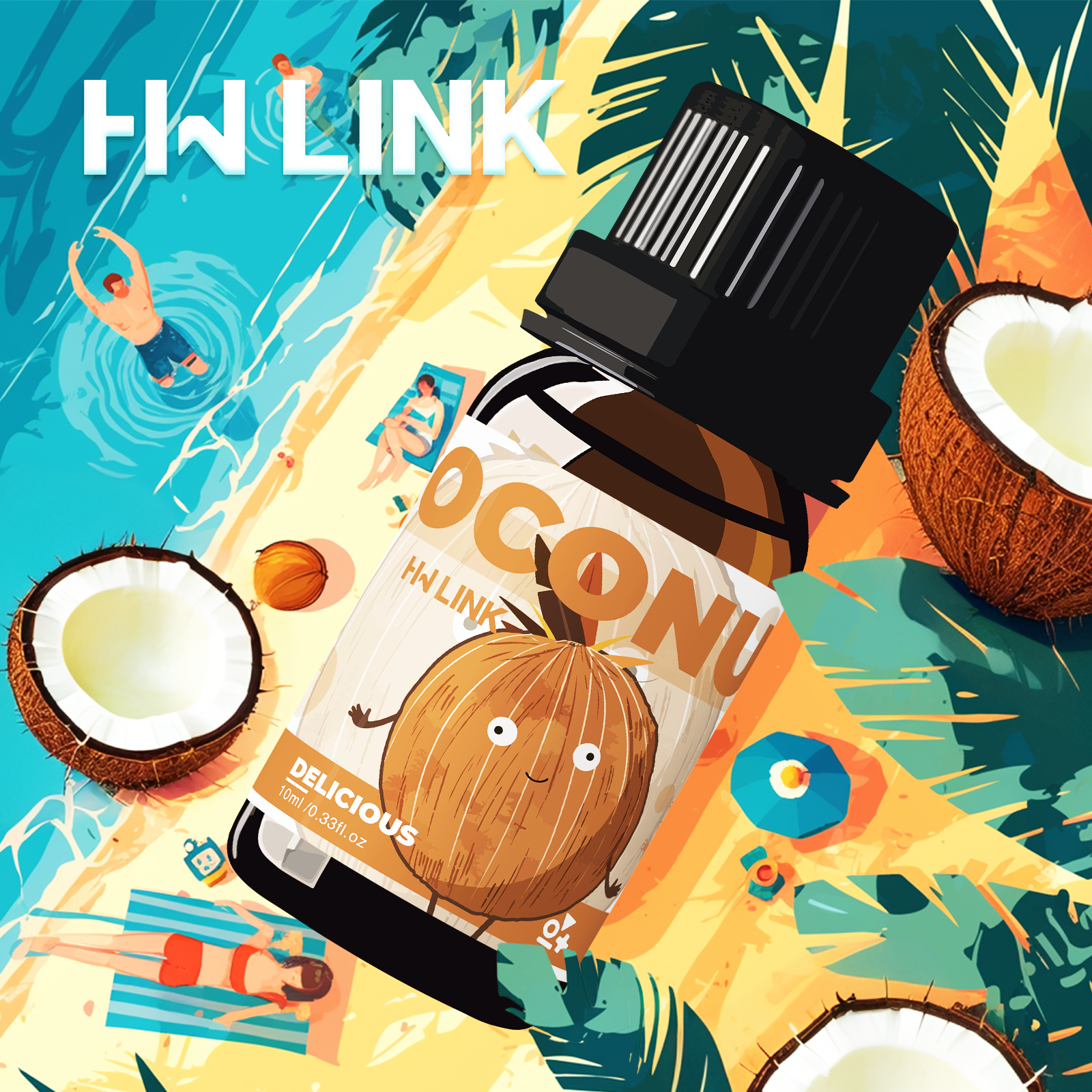 Spa And Wellness - 10ml Coconut Essential Oils Noix De
