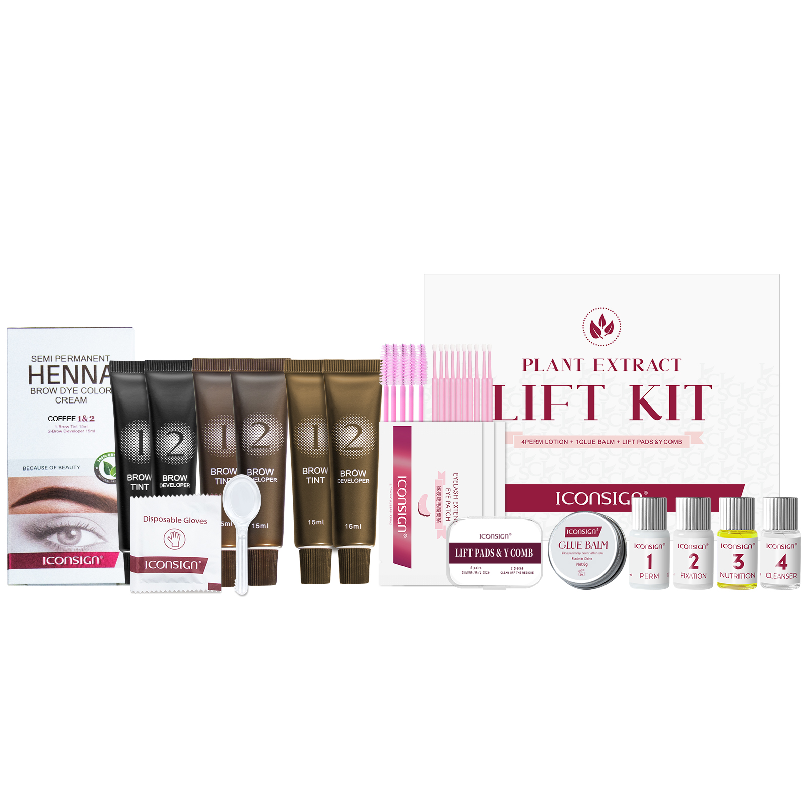 Brow Lamination Kit - Lash Lift & Tint Kit Semi-permanent