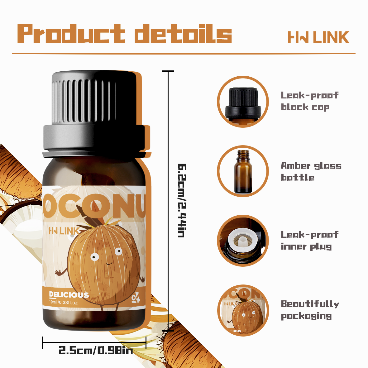 10ml Coconut Essential Oils No - Spa And Wellness ulasan dan harga