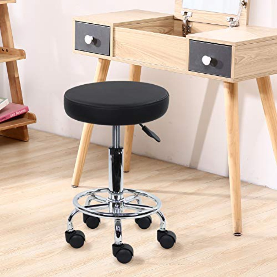PU Leather Round Rolling Stool - Spa & Wellness Center Hotel Solverde ulasan dan harga