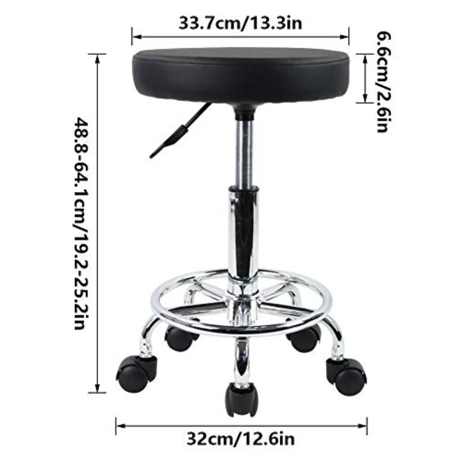 PU Leather Round Rolling Stool - Spa & Wellness Center Hotel Solverde ulasan dan harga