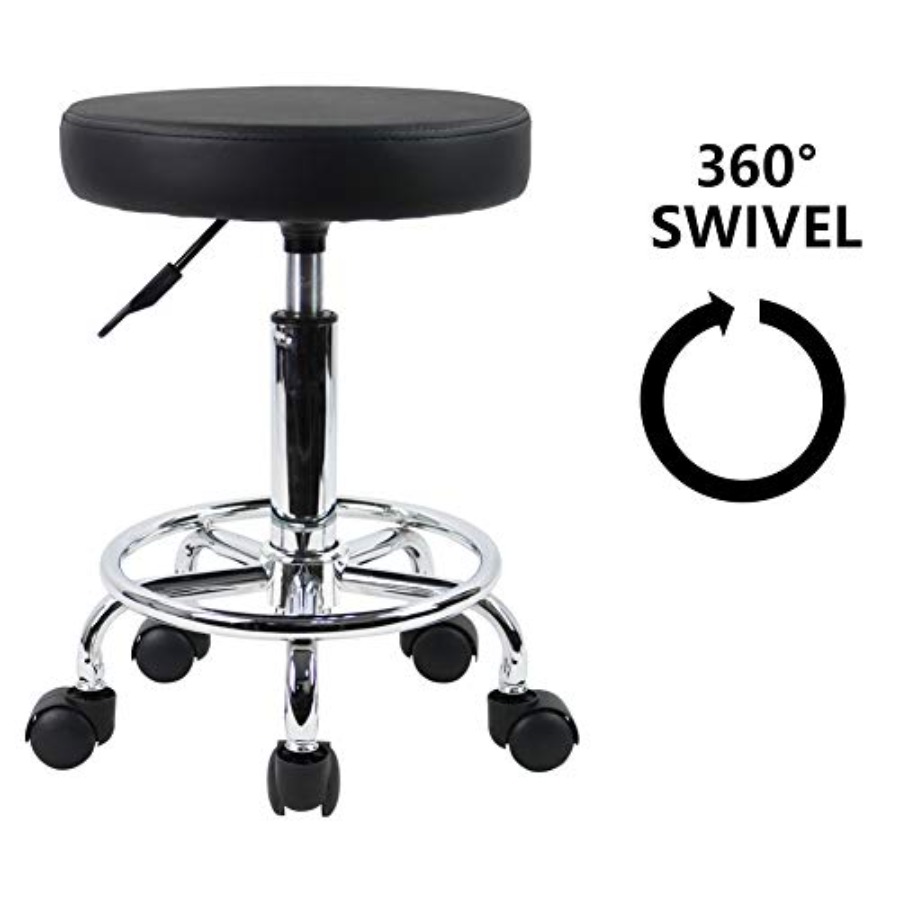 PU Leather Round Rolling Stool - Spa & Wellness Center Hotel Solverde ulasan dan harga